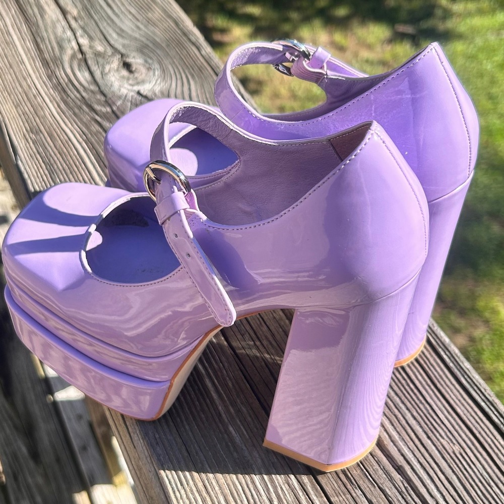 Jeffrey Campbell Chillin Platform Mary Jane 6 Lavender Lilac Bratz Retro Y2K - Picture 2 of 11